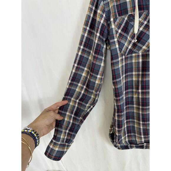 Vintage Grunge Levis Button Up Hoodie Shirt Jacket Medium Multicolor Size Medium - Picture 2 of 8